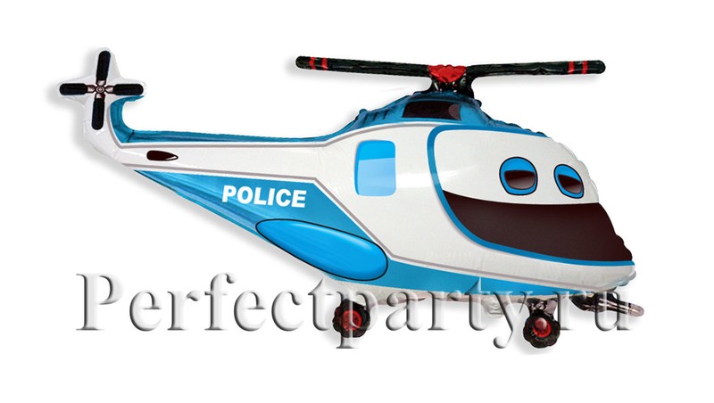 "Полицейский вертолет" синий 57х96см