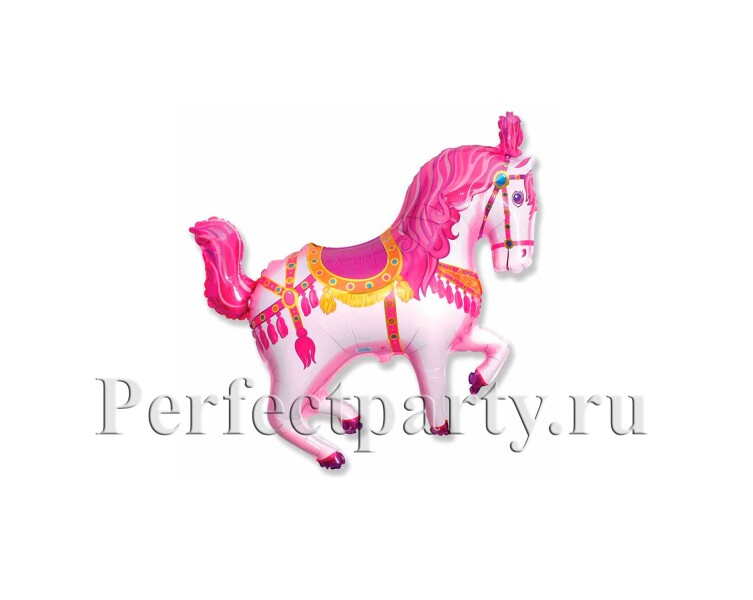 "Лошадь цирковая" розовая 90х98см