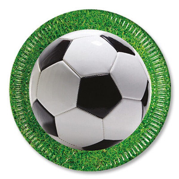 Тарелки "Футбол" зеленый газон, 8 штук 23см