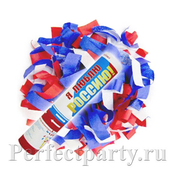 Хлопушка "Я люблю Россию" 30см