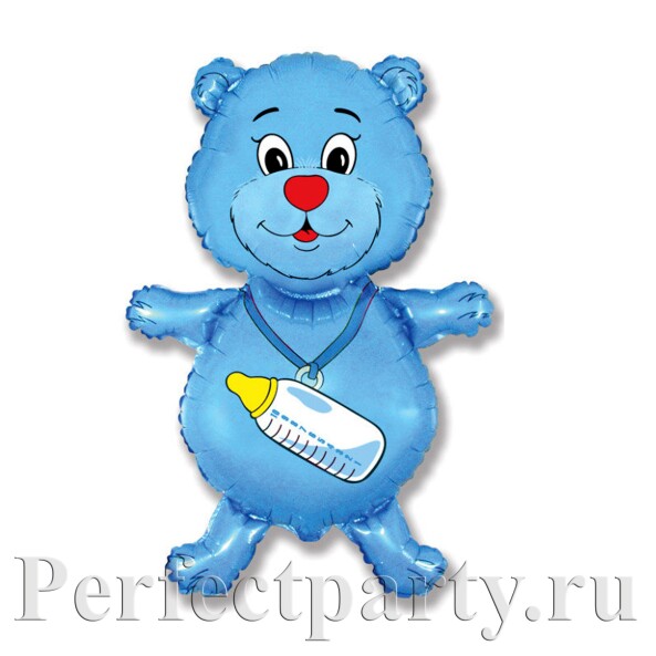 "Медвежонок с бутылочкой" голубой 92Х59см