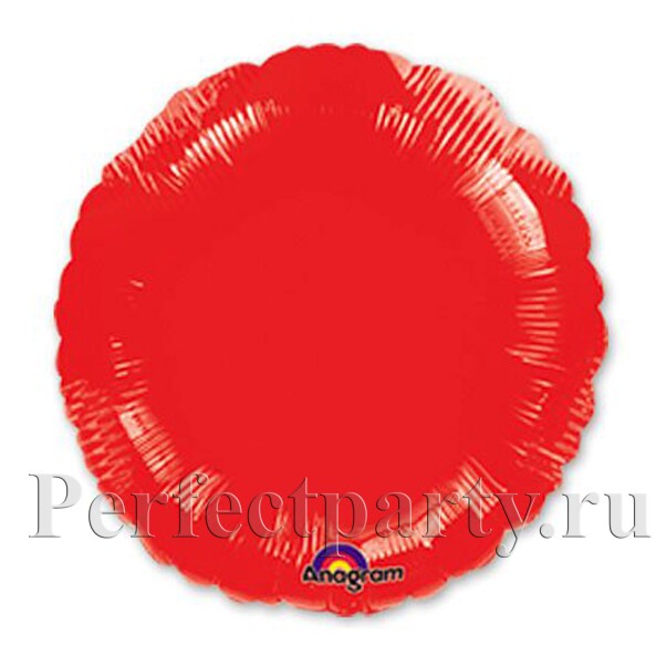 Шарик круг (металлик Red) 18"45 см