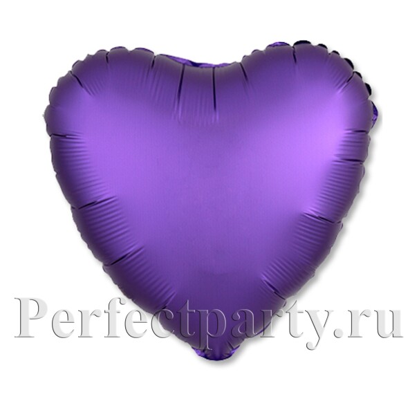 Шар СЕРДЦЕ (Сатин Purple Roayle) 18"45 см