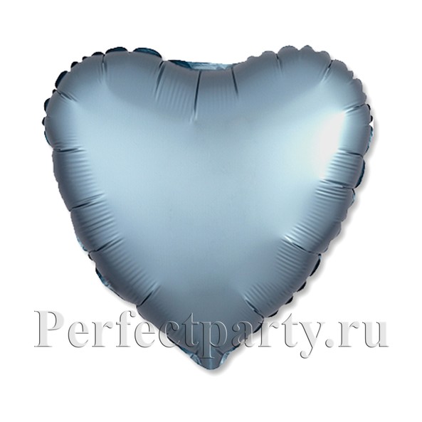 Шар СЕРДЦЕ (Сатин Steel Blue) 18"45 см