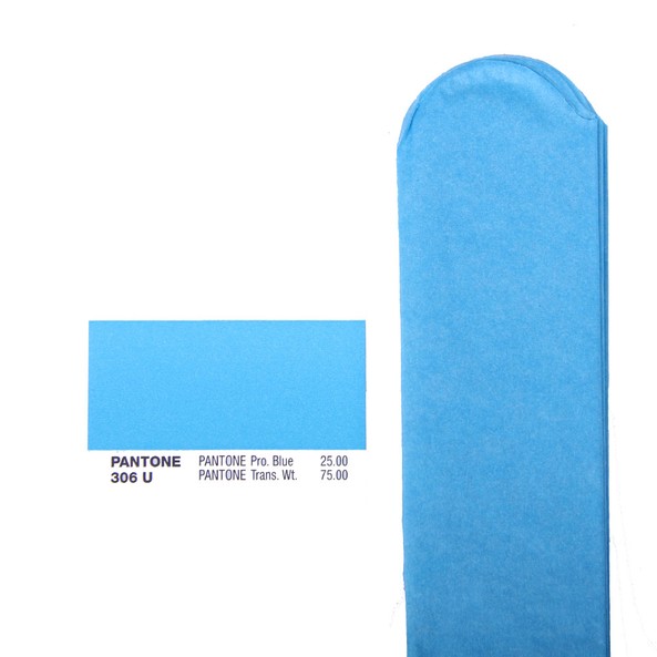 Бумажный помпон (голубой) 3шт