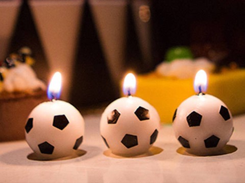 свечи для торта и капкейка футбольные мячи
