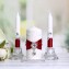 Свадебные свечи в бордовом цвете Марсала рубиновая свадьба